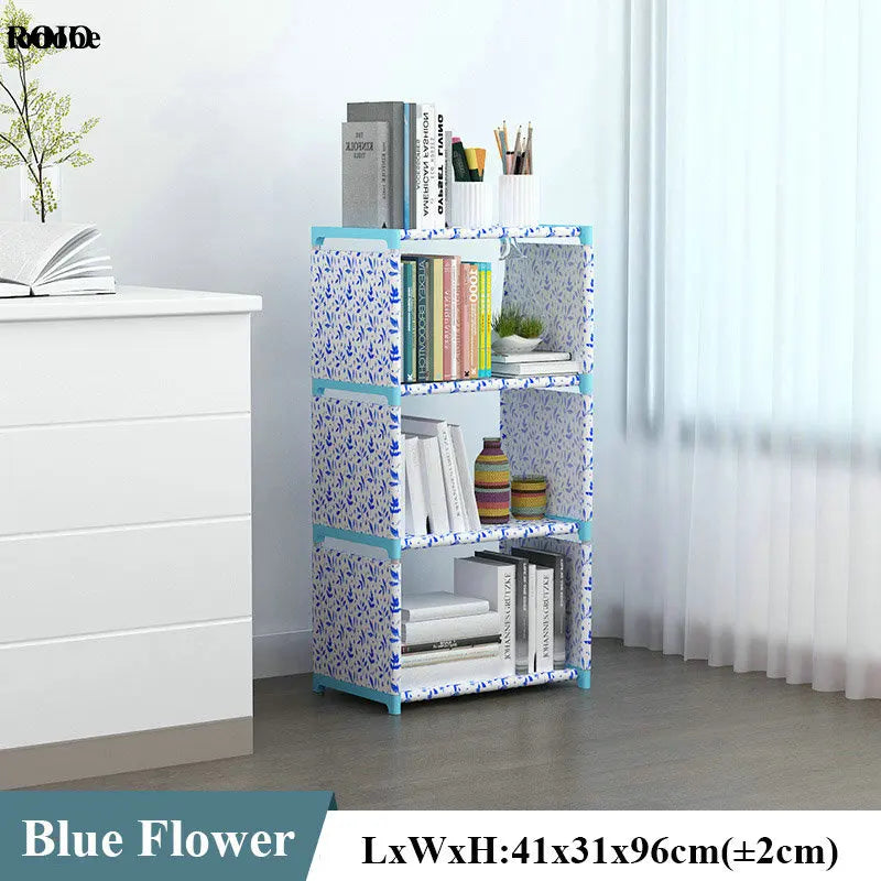 Bookcase Simple Bookshelf Easy Assembly Children Book Shelf Space-saving Sundries Organizer Rack Home Furniture Storage Holder