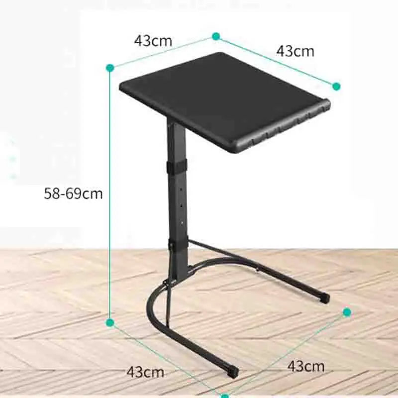 Portable Foldable Computer Desk Laptop Lazy Bed Desk Simple Lifting Small Plastic Table Folding Table Removable Bedside Table