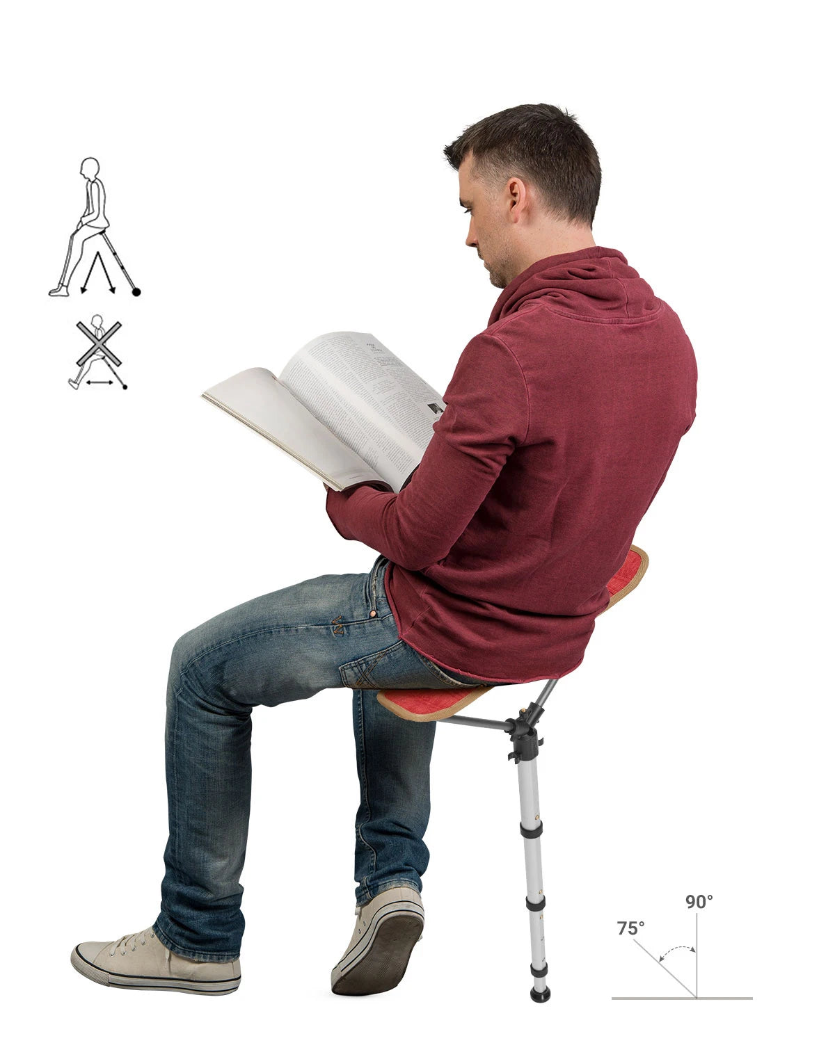 Outdoor Furniture Fishing Chair Adjustable Telescopic Stool Portable Folding Beach Chair Multifunctional Camping Folding Stool