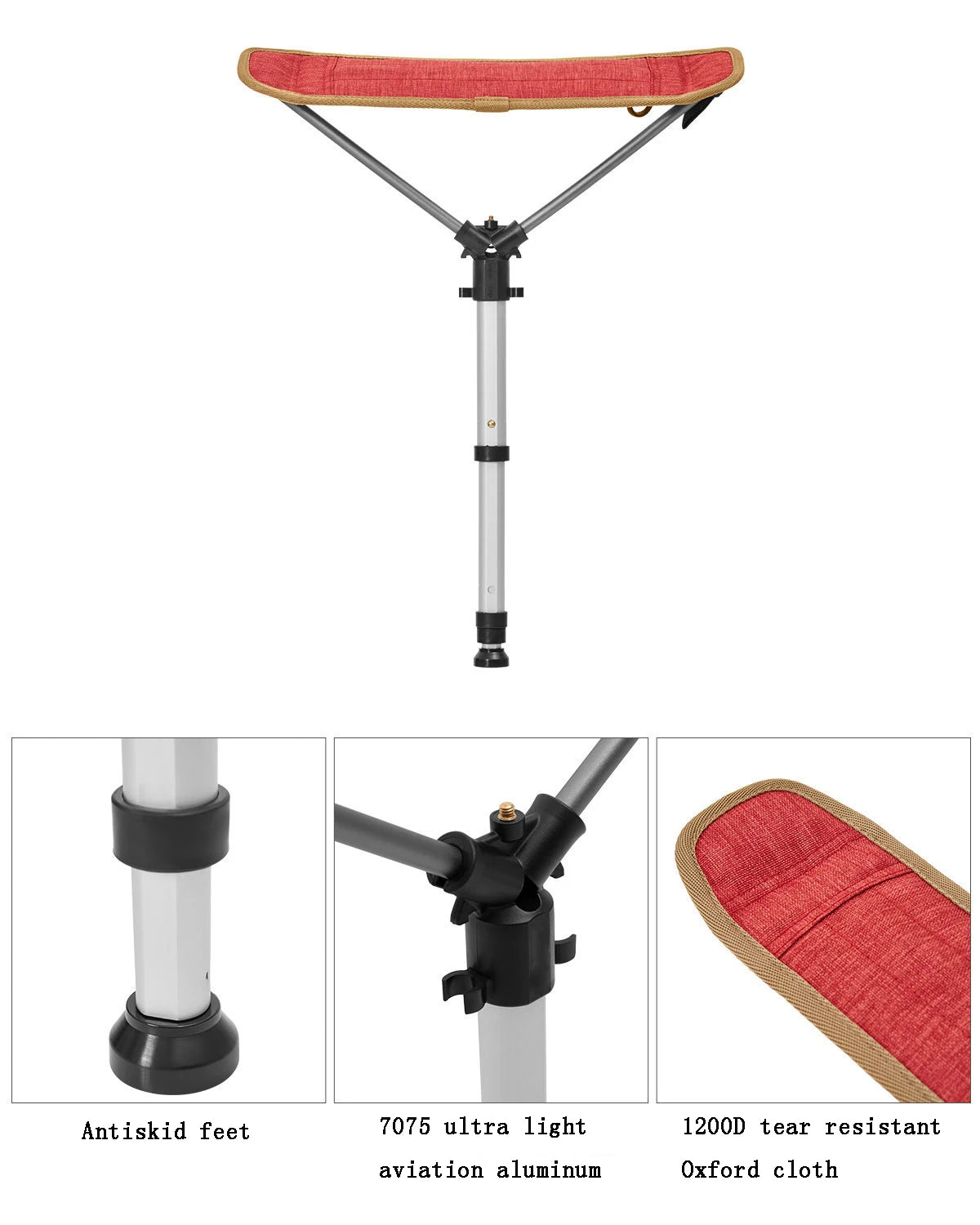 Outdoor Furniture Fishing Chair Adjustable Telescopic Stool Portable Folding Beach Chair Multifunctional Camping Folding Stool