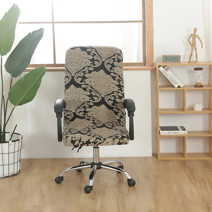Computer Office Chair Cover Universal Chair Stretch Rotating Spandex Slipcovers Stretch Case for Swivel Chair Armchair Work Seat