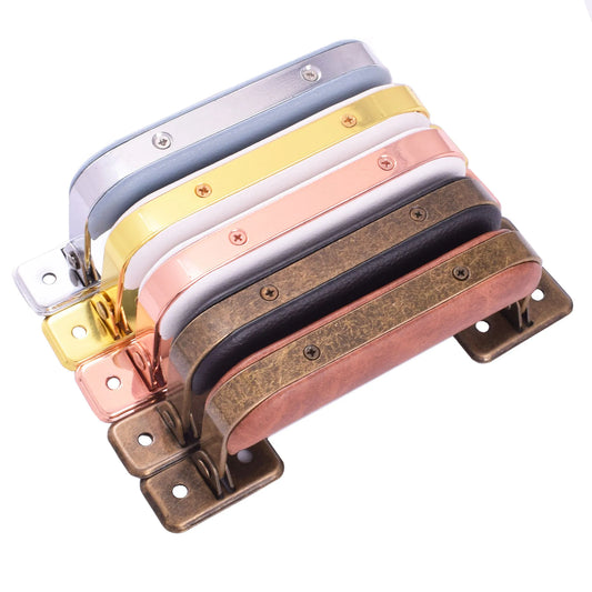 Luggage Handle Leather Handle Pull Handle Suitcase Side Holder for Cabinet Dresser Toolbox Luggage Trunk Replacement 1pcs