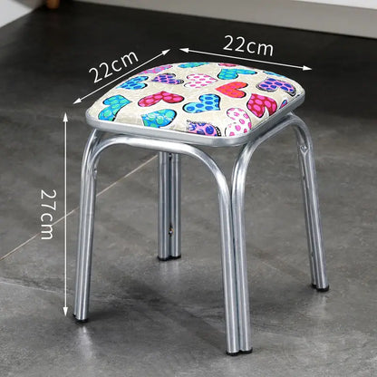 Modern Household Padded Stool Living Room Round Bench Coffee Table Step Stools Student Dormitory Solid Color Small Low Chairs