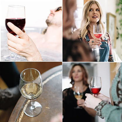 2Pcs Tritan Plastic Red Wine Glass Unbreakable Wine Goblet Cocktail Glass For Home Wedding Party Travel Picnic Juice Wine Cups