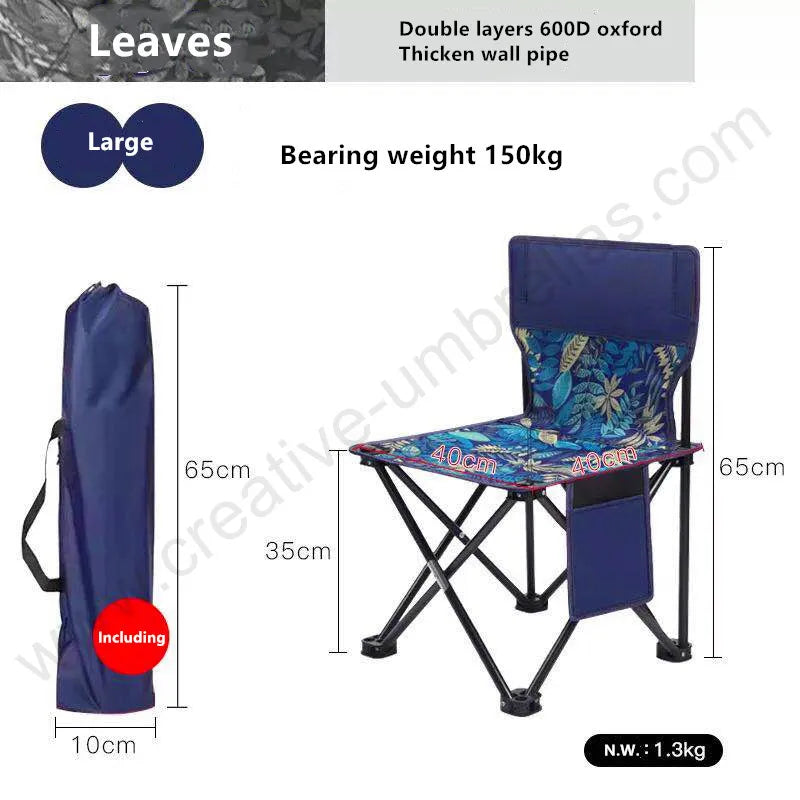 Bearing 150kg waterproof tensile 600D oxford outdoor collapsible compact foldable fishing traveling carrying away  beach chair