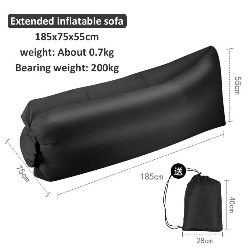 Outdoor Picnic Light Inflatable Sofa, Beach Bag, Camping Deck Chair, Portable Sofa, 200kg Load, Indoor