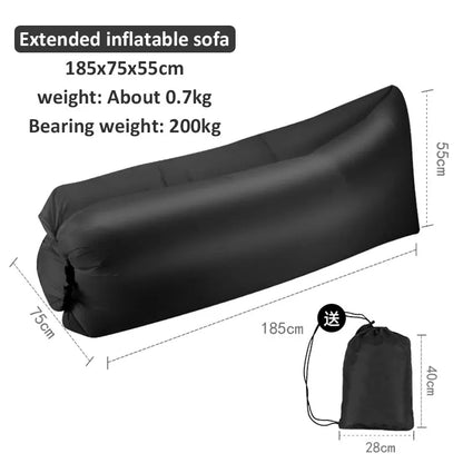 Outdoor Picnic Light Inflatable Sofa, Beach Bag, Camping Deck Chair, Portable Sofa, 200kg Load, Indoor