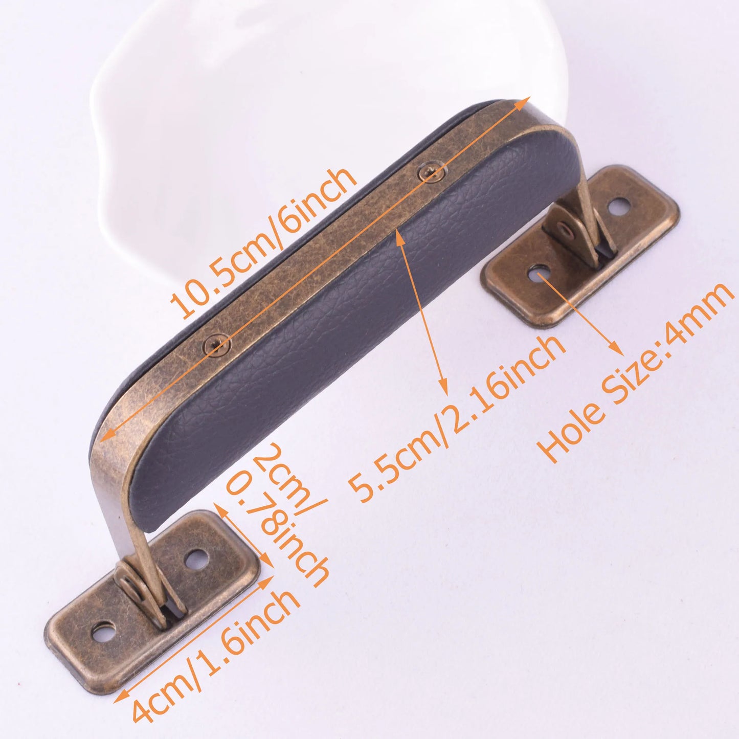Luggage Handle Leather Handle Pull Handle Suitcase Side Holder for Cabinet Dresser Toolbox Luggage Trunk Replacement 1pcs