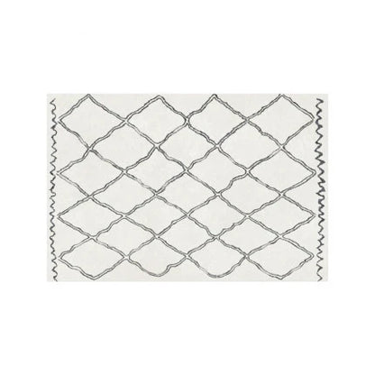 Morocan rug Tapis Salon 200X300 Black White Fluffy Carpet Rug For Kids Bedroom Bedside Carpet Living Room Square Sofa Table Rug