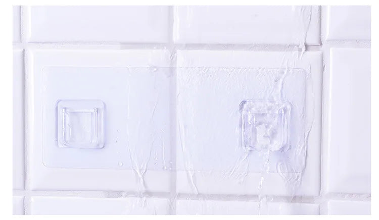 1PCS Double-sided Adhesive Wall Hook Wall Hook Hanger Strong Transparent Suction Cup Wall Storage Shelf for Kitchen Bathroom