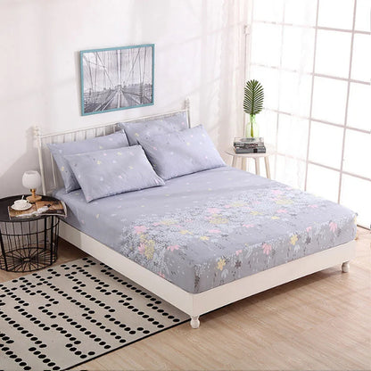 Fitted Sheet Mattress Cover Polyester Printing Bedding Linens Bed Sheets With Elastic Band Double Queen Size Bedsheet 180X200 CM