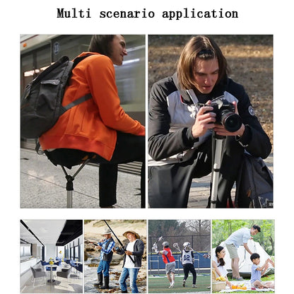 Outdoor Furniture Fishing Chair Adjustable Telescopic Stool Portable Folding Beach Chair Multifunctional Camping Folding Stool