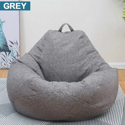 Large Small Lazy BeanBag Sofas Cover Chairs without Filler Linen Cloth Lounger Seat Bean Bag Pouf Puff Couch Tatami Living Room