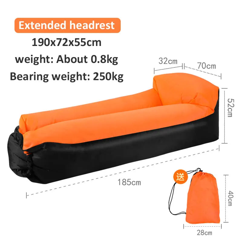Outdoor Picnic Light Inflatable Sofa, Beach Bag, Camping Deck Chair, Portable Sofa, 200kg Load, Indoor