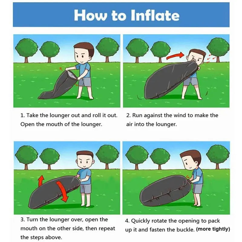 Outdoor Picnic Light Inflatable Sofa, Beach Bag, Camping Deck Chair, Portable Sofa, 200kg Load, Indoor