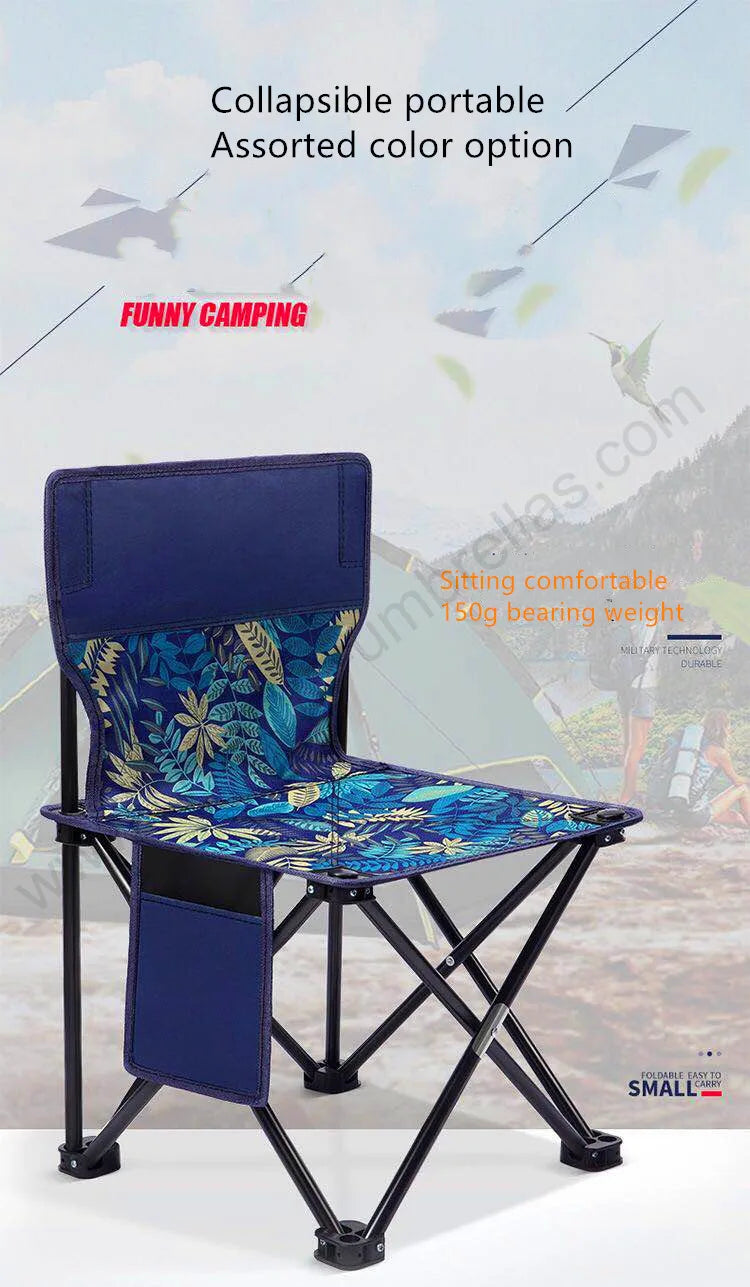 Bearing 150kg waterproof tensile 600D oxford outdoor collapsible compact foldable fishing traveling carrying away  beach chair