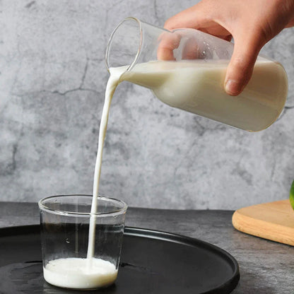 400/550ml Bedside Cold Kettle Glass Cup Set Heat-resistant Water Jug Milk Juice Cup Bedroom Nightstand Glass Mouthwash Bottle