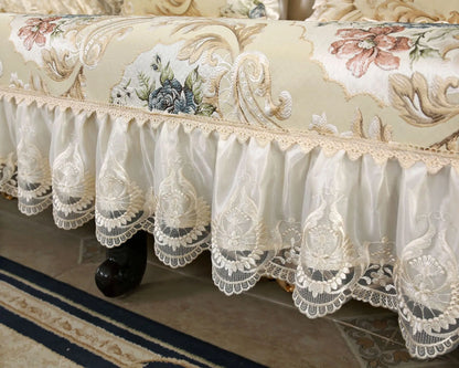 Modern High Quality Flower Embroider Sofa Towel Sofa Covers For Corner Sofa 1/2/3/4 Sectional Sofa Cover For Living Room Textile