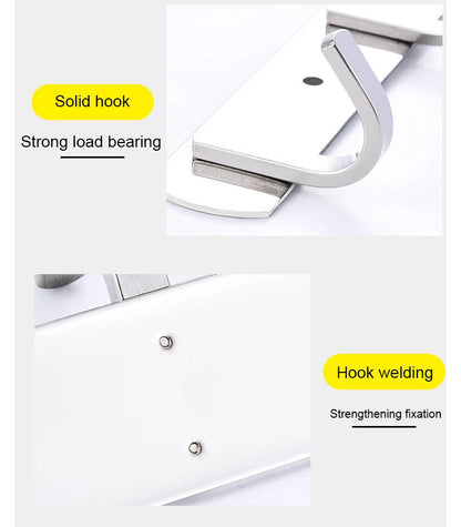 304 Stainless Steel Hook Punch-free Hooks Bathroom Towel Hook Strong Seamless Kitchen Hooks Metal Storage Rack Organizer WB 083