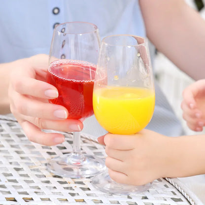 2Pcs Tritan Plastic Red Wine Glass Unbreakable Wine Goblet Cocktail Glass For Home Wedding Party Travel Picnic Juice Wine Cups