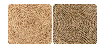 Natural Jute Japanese Creative Round Style Carpet For Living Room Hand-Made Rattan Grass Rugs Sofa Mats for Bedroom Chair Sofa