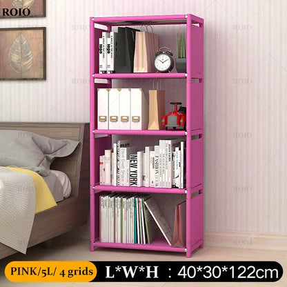 Bookcase Simple Bookshelf Easy Assembly Children Book Shelf Space-saving Sundries Organizer Rack Home Furniture Storage Holder