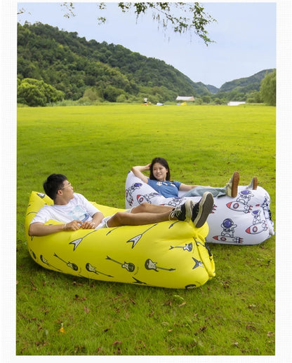 Outdoor Picnic Light Inflatable Sofa, Beach Bag, Camping Deck Chair, Portable Sofa, 200kg Load, Indoor