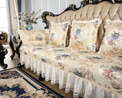 Modern High Quality Flower Embroider Sofa Towel Sofa Covers For Corner Sofa 1/2/3/4 Sectional Sofa Cover For Living Room Textile