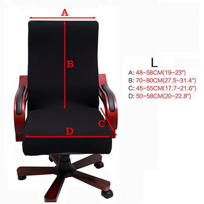 Plus Size Office Chair Covers Computer Universal Stretch Boss Chair Cover Modern High Back Rotating Lift Arm Chair Cover