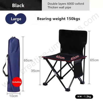 Bearing 150kg waterproof tensile 600D oxford outdoor collapsible compact foldable fishing traveling carrying away  beach chair