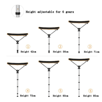 Outdoor Furniture Fishing Chair Adjustable Telescopic Stool Portable Folding Beach Chair Multifunctional Camping Folding Stool