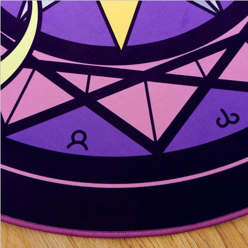 Cartoon Card Captor Sakura Rug Mat Magic Array Carpet Doormat Antislip Plush Princess Creative Handmade Living Room Coffee Table