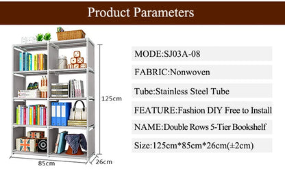 Bookcase Simple Bookshelf Easy Assembly Children Book Shelf Space-saving Sundries Organizer Rack Home Furniture Storage Holder
