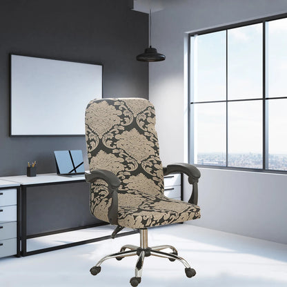 Computer Office Chair Cover Universal Chair Stretch Rotating Spandex Slipcovers Stretch Case for Swivel Chair Armchair Work Seat