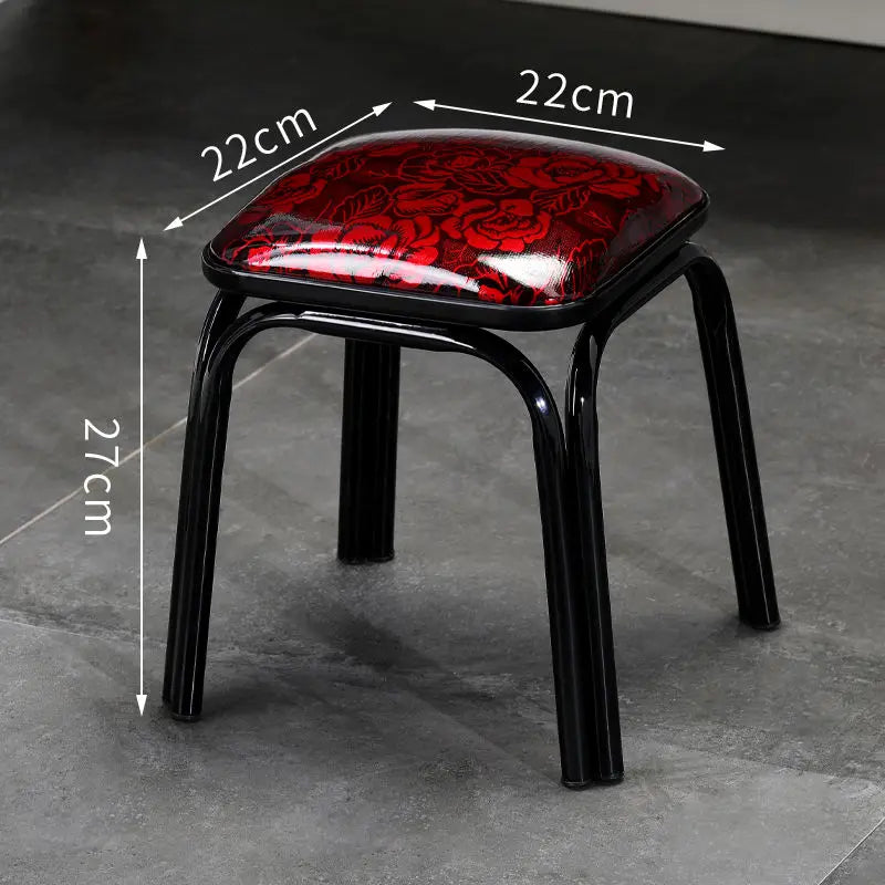 Modern Household Padded Stool Living Room Round Bench Coffee Table Step Stools Student Dormitory Solid Color Small Low Chairs