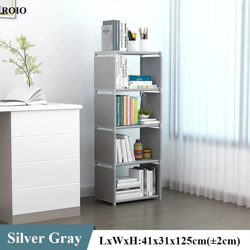 Bookcase Simple Bookshelf Easy Assembly Children Book Shelf Space-saving Sundries Organizer Rack Home Furniture Storage Holder
