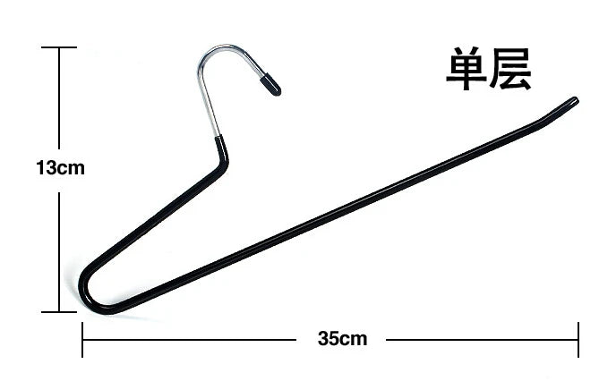 Sainwin 5pcs/lot 35cm Hight Quality Metal Dip Hanger Pants Single Double Layer Slip-resistant Hangers For Clothes Racks