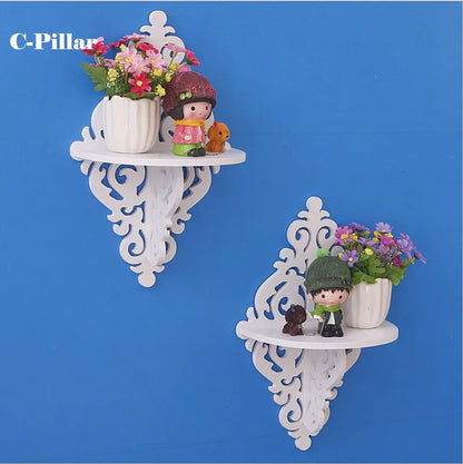 Creative Rural Single Wood Shelf Plastic Rack Bedroom Living Room Wall Decorative Shelves Decorative Waterproof Storage Holders