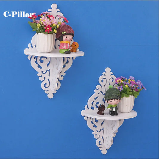 Creative Rural Single Wood Shelf Plastic Rack Bedroom Living Room Wall Decorative Shelves Decorative Waterproof Storage Holders