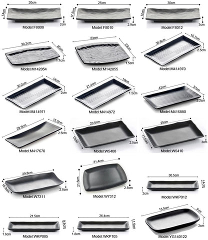 Melamine Dinnerware Dinner Plate Rectangle Plate Japanese Cuisine Restaurant Melamine Dish A5 Melamine Tableware Sushi Plate
