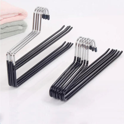 Sainwin 5pcs/lot 35cm Hight Quality Metal Dip Hanger Pants Single Double Layer Slip-resistant Hangers For Clothes Racks