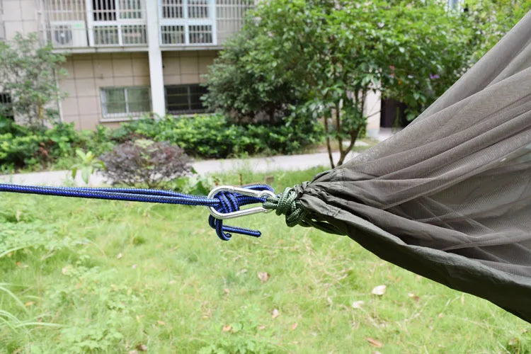 SWIFT 250x135cm Portable Camouflage  High Strength Parachute Nylon Camping Mosquito Hammock With Mosquito Nets