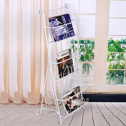 Creative Landing Europe Type Magazine Rack Newspaper Stand Shelf Wrought Iron Creative Advertising Display Shelves 101x40x30cm