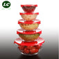 5PCS Set bowl glass mixing bowl salad bowl lunch box mask bowl