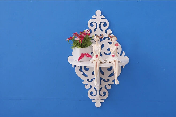 Creative Rural Single Wood Shelf Plastic Rack Bedroom Living Room Wall Decorative Shelves Decorative Waterproof Storage Holders