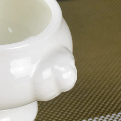 Hotel ceramic tableware  French pastry baking cup soup in a cup nest bowl with cover stew soup dessert