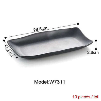 Melamine Dinnerware Dinner Plate Rectangle Plate Japanese Cuisine Restaurant Melamine Dish A5 Melamine Tableware Sushi Plate