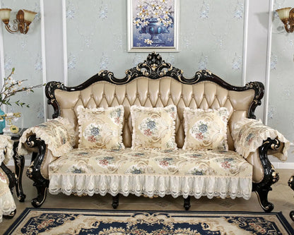 Modern High Quality Flower Embroider Sofa Towel Sofa Covers For Corner Sofa 1/2/3/4 Sectional Sofa Cover For Living Room Textile