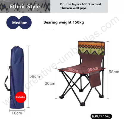 Bearing 150kg waterproof tensile 600D oxford outdoor collapsible compact foldable fishing traveling carrying away  beach chair