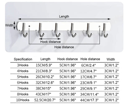 304 Stainless Steel Hook Punch-free Hooks Bathroom Towel Hook Strong Seamless Kitchen Hooks Metal Storage Rack Organizer WB 083